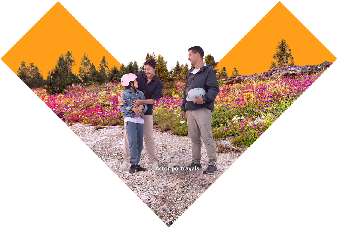 Mother and father talking with their daughter