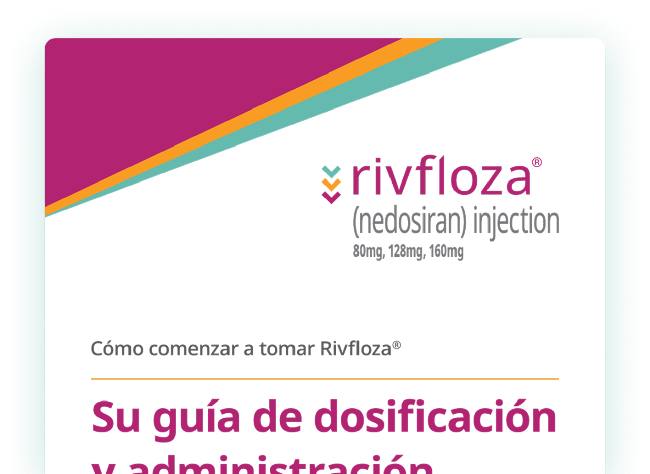 Rivfloza® Patient Dosing Guide (in Spanish)